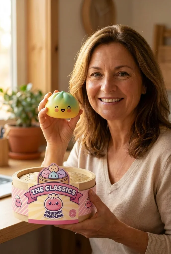 Squishy Dumpling Sunset Gelb mit seiner Box