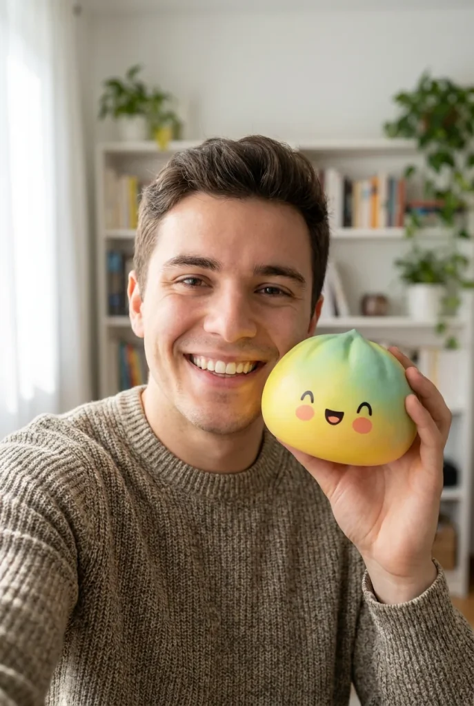 Squishy Dumpling Sunset Gelb im Alltag