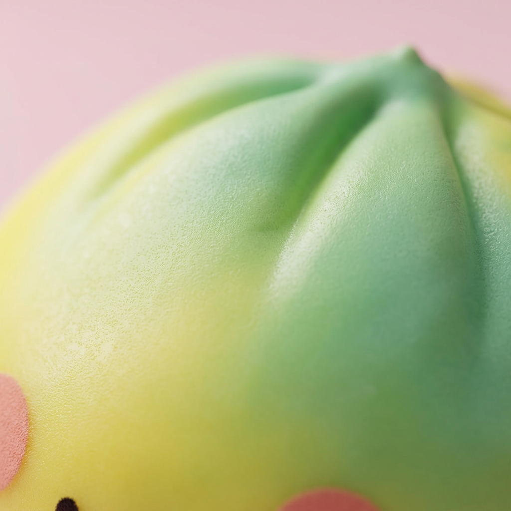 Squishy Dumpling Sunset Gelb — Makro-Nahaufnahme der Textur