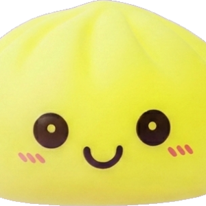 Dumpling Squishy Nachtlicht Sonnengelb beim Drücken, weiches Material