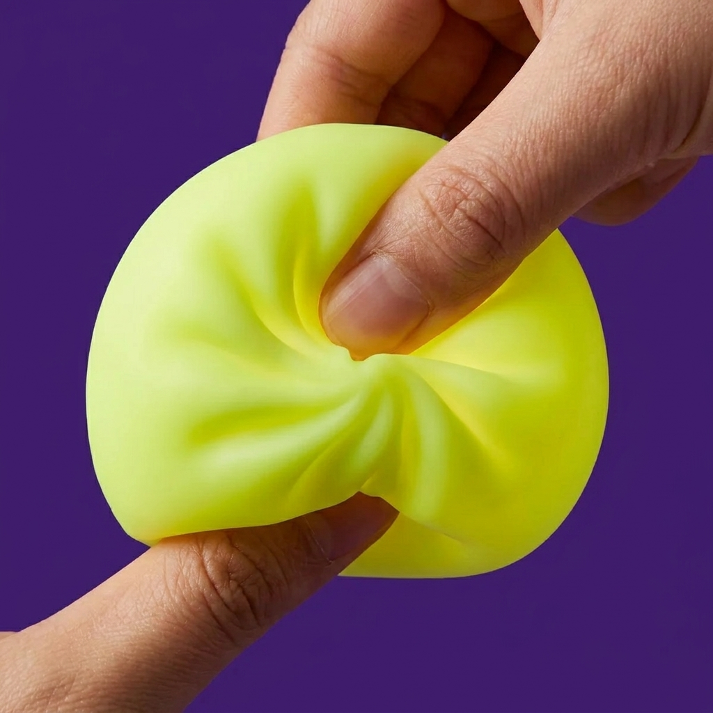 Dumpling Squishy Nachtlicht Sonnengelb beim Drücken, weiches Material
