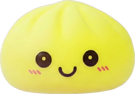Dumpling Squishy Nachtlicht Sonnengelb beim Drücken, weiches Material