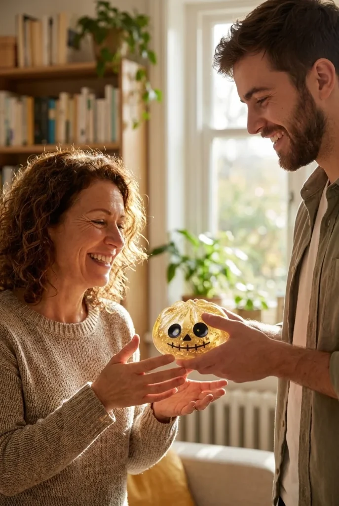 Dumpling Squishy Zombie Halloween Glitter Gold als Geschenkidee