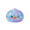 Dumpling Squishy Pinguin Blau Galaxy beim Drücken, weiches Material