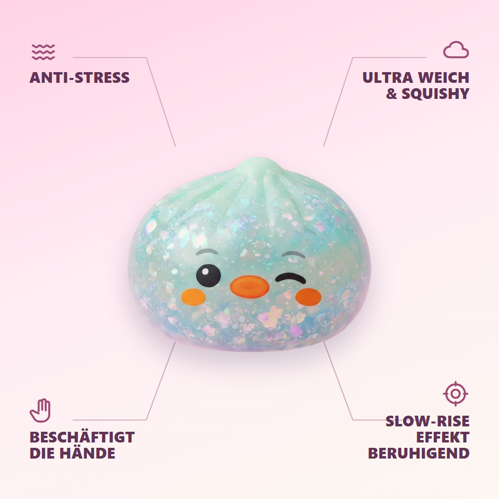 Dumpling Squishy Pinguin Mintgrün Frost — seine Vorteile