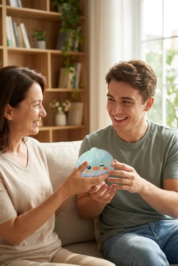 Dumpling Squishy Pinguin Mintgrün Frost als Geschenkidee