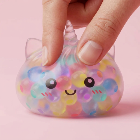 Squishy Dumpling Einhorn Bubble Pastell Multicolor — slow-rise Effekt, der Schaum federt langsam zurück