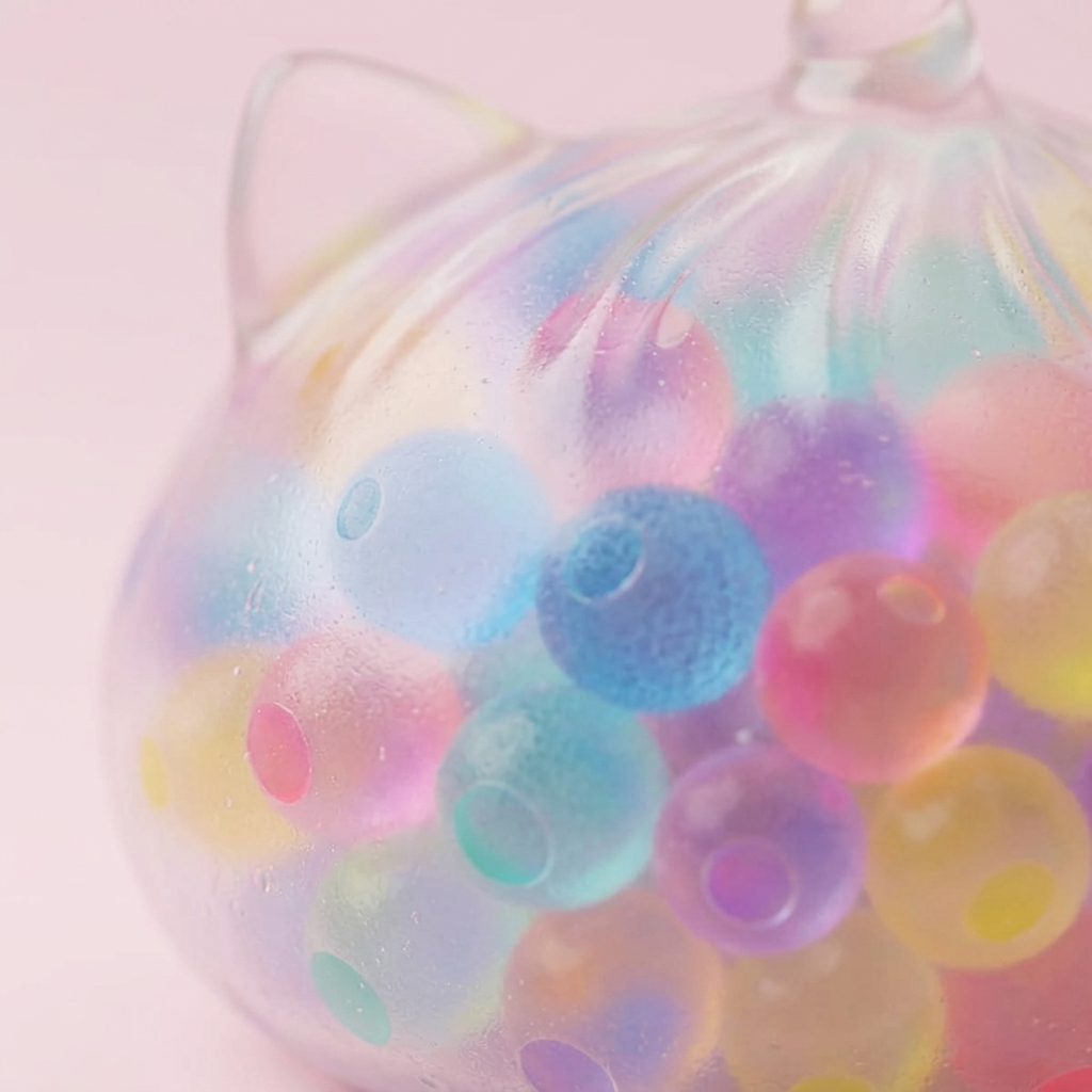 Squishy Dumpling Einhorn Bubble Pastell Multicolor — Makro-Nahaufnahme der Textur