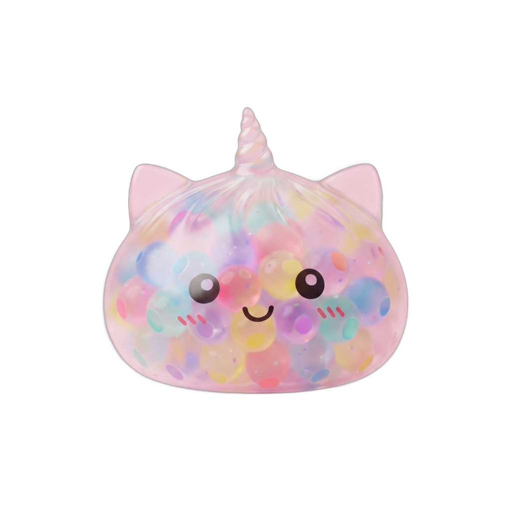 Squishy Dumpling Einhorn Bubble Pastell Multicolor beim Drücken, weiches Material