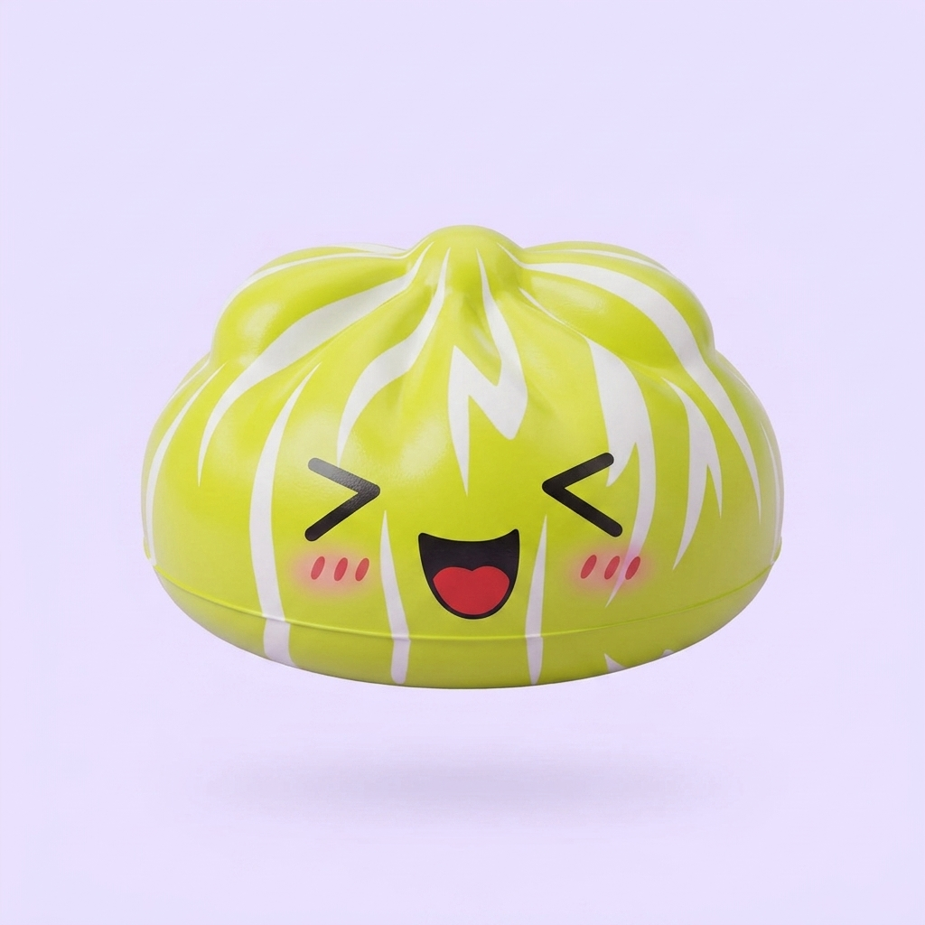 Squishy Dumpling Mystery Happy Faces Box beim Drücken, weiches Material