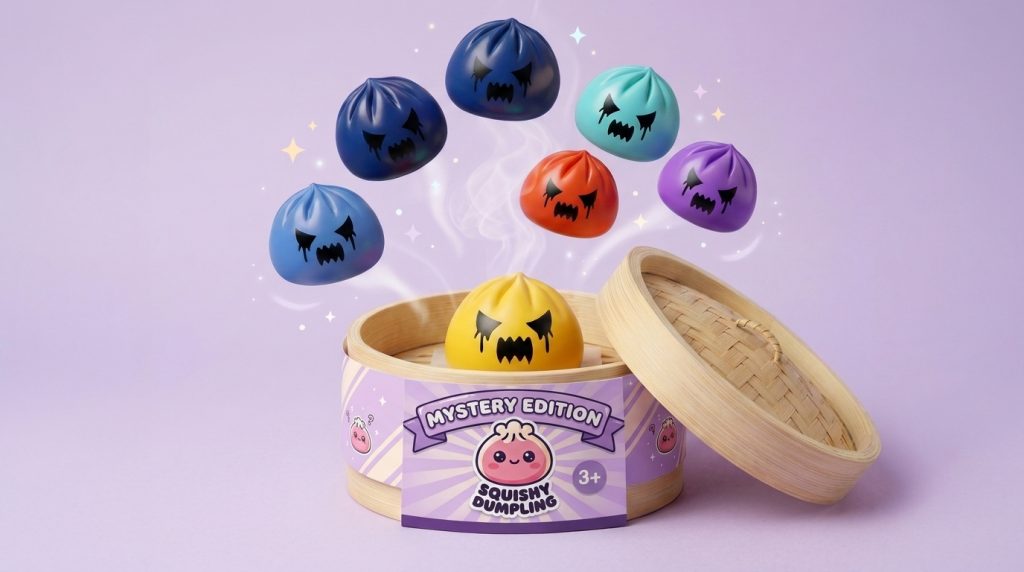 Dumpling Squishy Geist Mystery beim Drücken, weiches Material