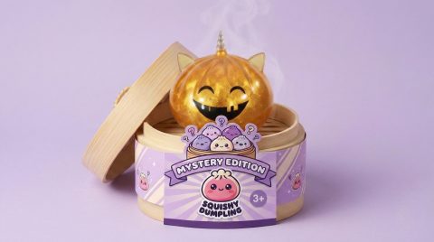 Squishy Dumpling Mystery Halloween Einhorn im Bambus-Dämpfkörbchen