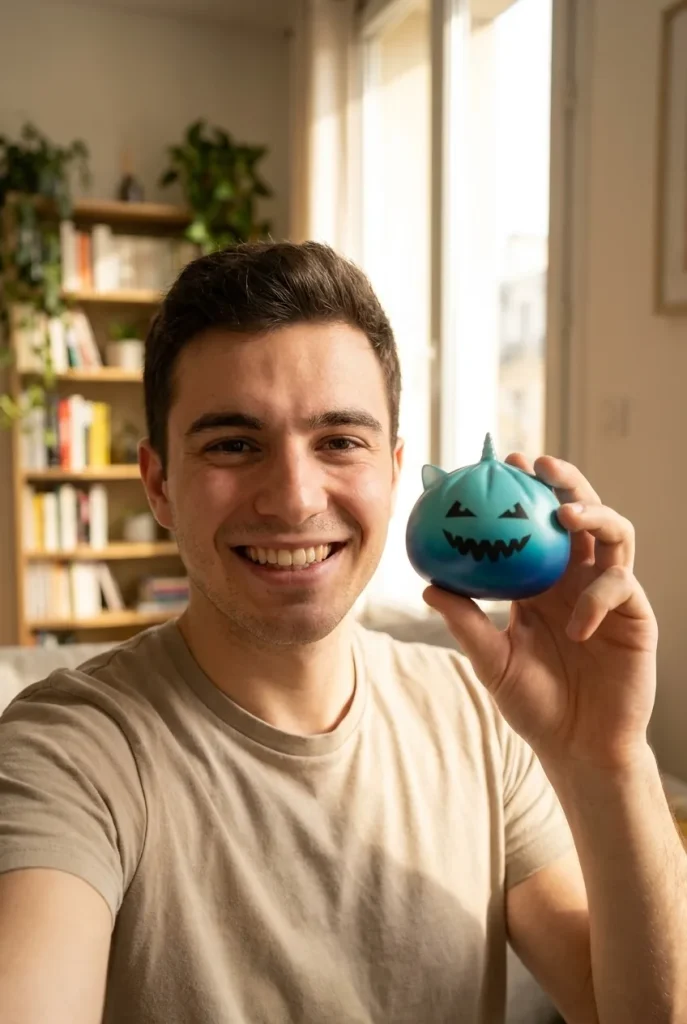 Squishy Dumpling Mystery Halloween Einhorn im Alltag
