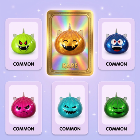 Squishy Dumpling Mystery Halloween Einhorn beim Drücken, weiches Material