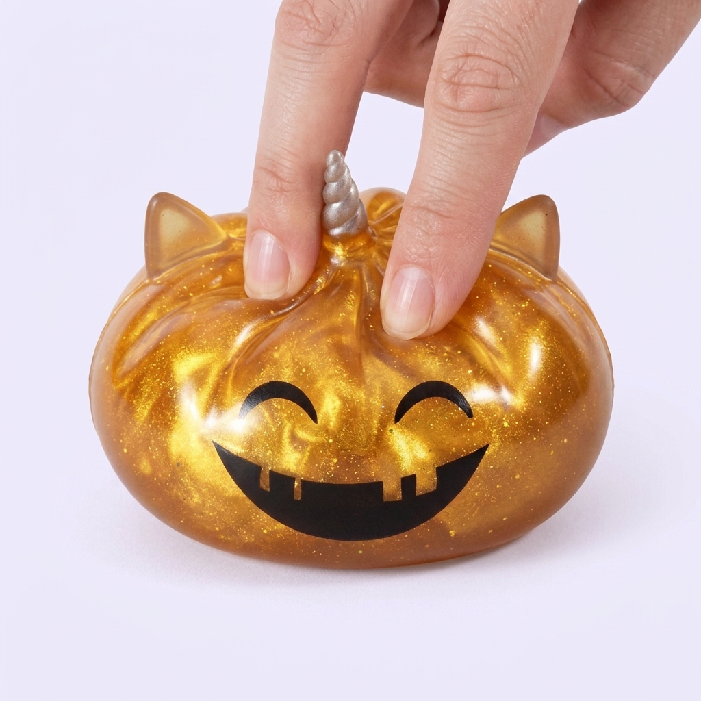 Squishy Dumpling Mystery Halloween Einhorn beim Drücken, weiches Material