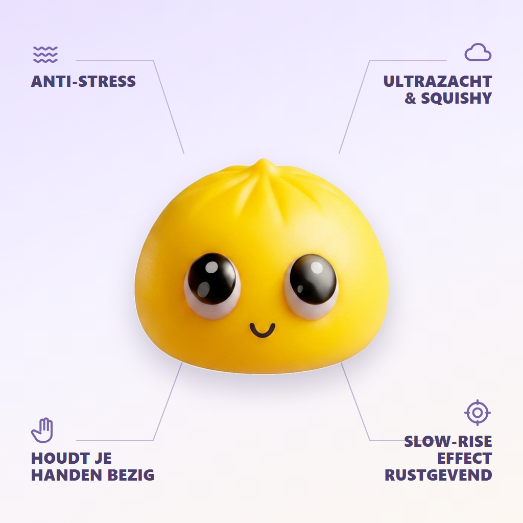 Dumpling Squishy Mystery Pop Großaugen — seine Vorteile