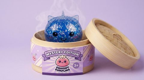 Squishy Dumpling Einhorn Mystery Glitter im Bambus-Dämpfkörbchen