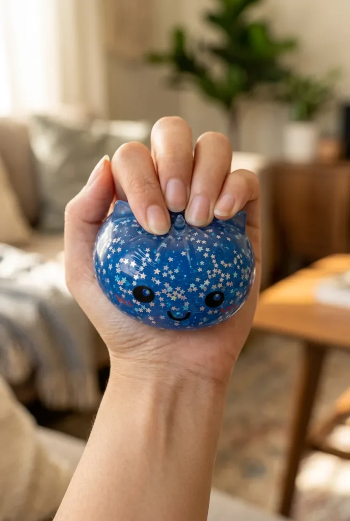 Squishy Dumpling Einhorn Mystery Glitter beim Drücken