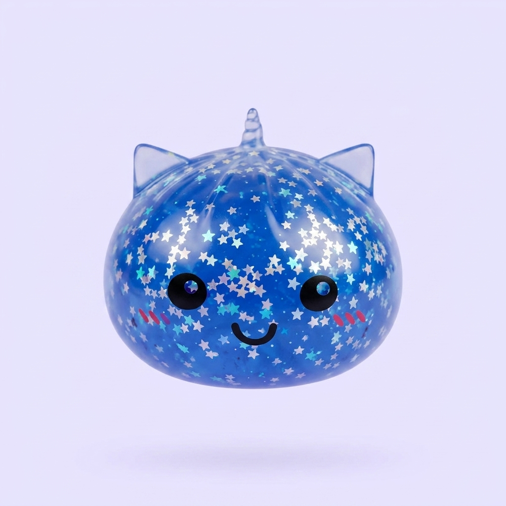 Squishy Dumpling Einhorn Mystery Glitter beim Drücken, weiches Material