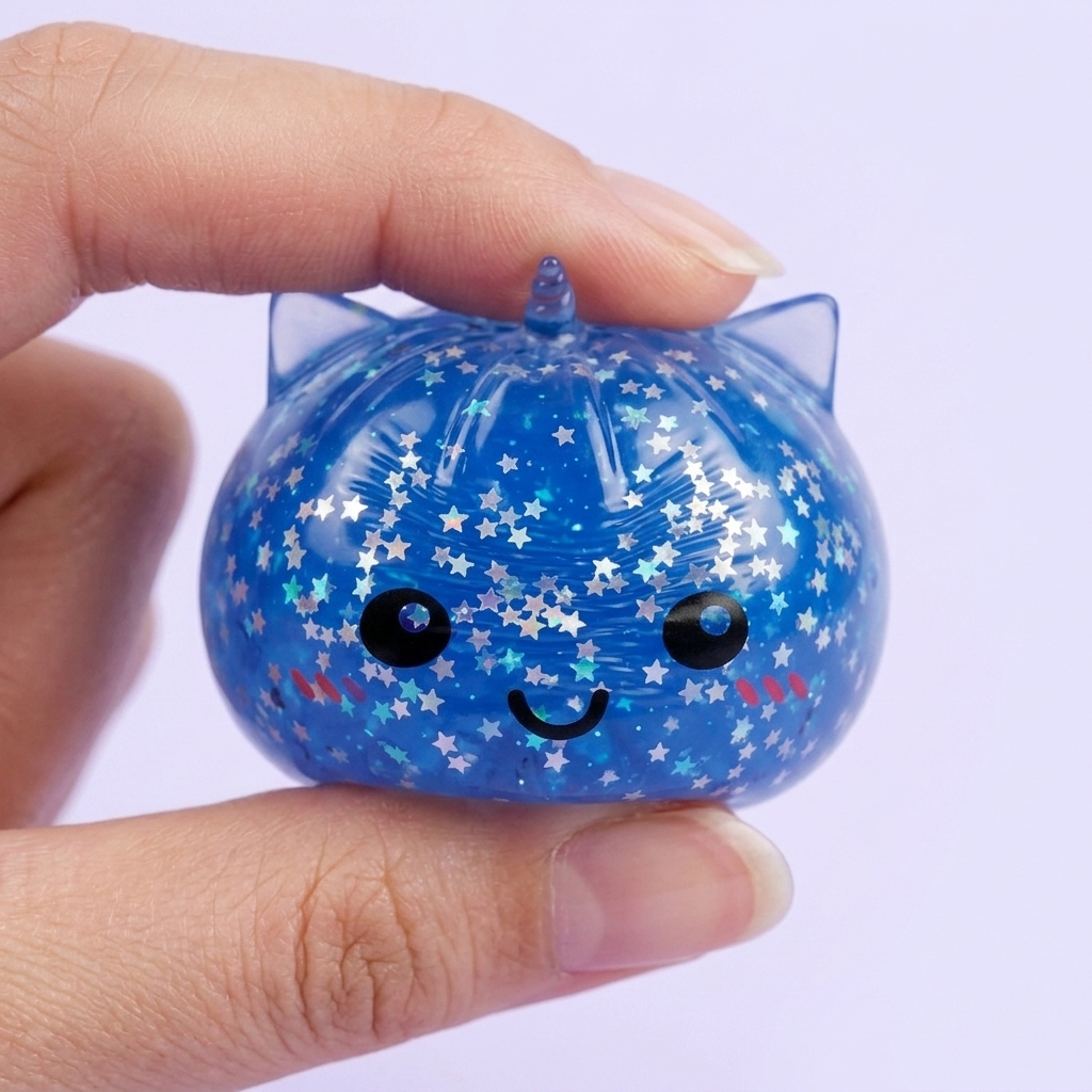 Squishy Dumpling Einhorn Mystery Glitter beim Drücken, weiches Material