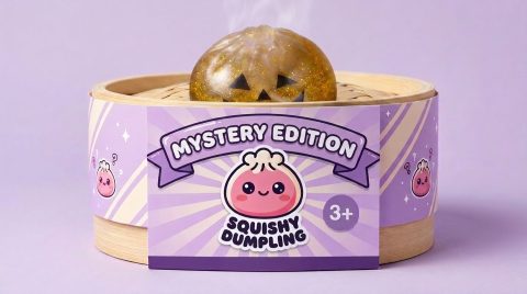 Squishy Dumpling Vampire Mystery Blutrot im Bambus-Dämpfkörbchen