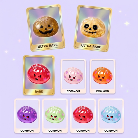 Squishy Dumpling Vampire Mystery Blutrot beim Drücken, weiches Material