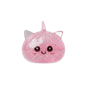 Glitter Dumpling Squishy Einhorn Rosa beim Drücken, weiches Material