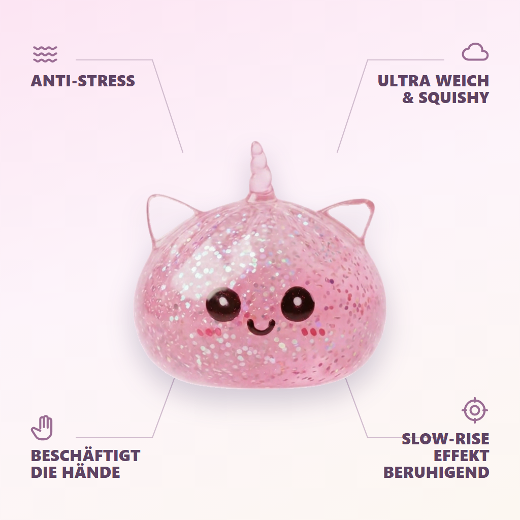 Glitter Dumpling Squishy Einhorn Rosa — seine Vorteile