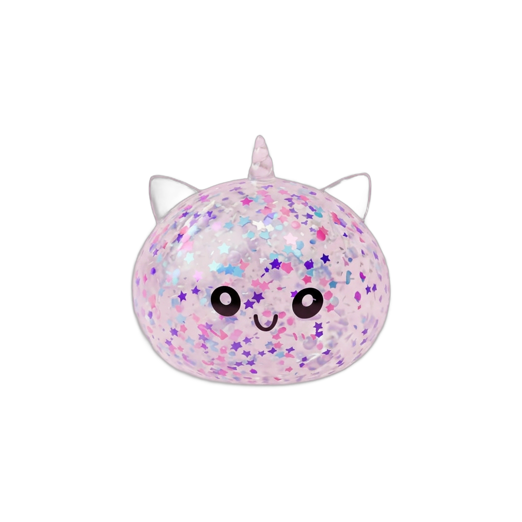 Dumpling Squishy Einhorn Sparkle Weiß beim Drücken, weiches Material