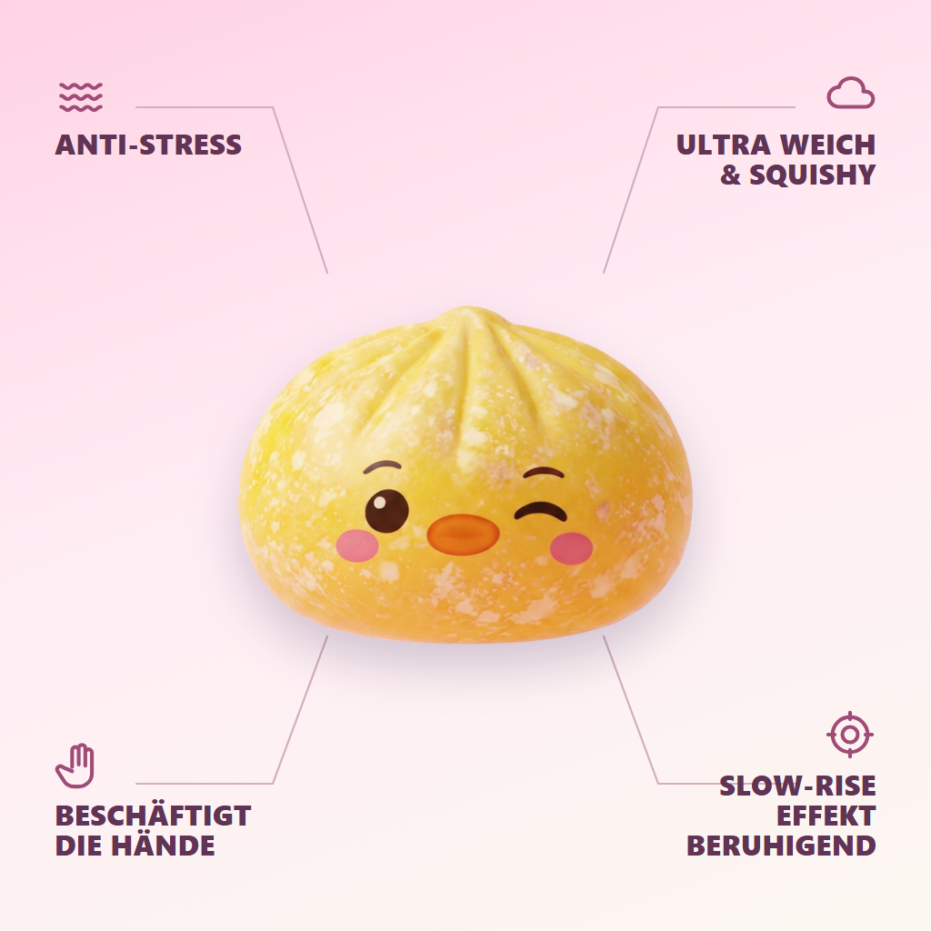 Dumpling Squishy Pinguin Buttergelb — seine Vorteile