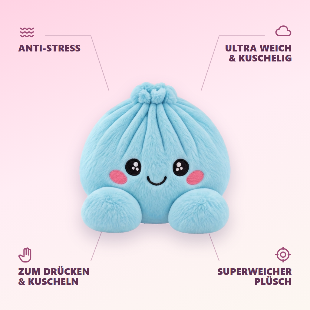 Dumpling Squishy Himmelblau Plüsch — seine Vorteile