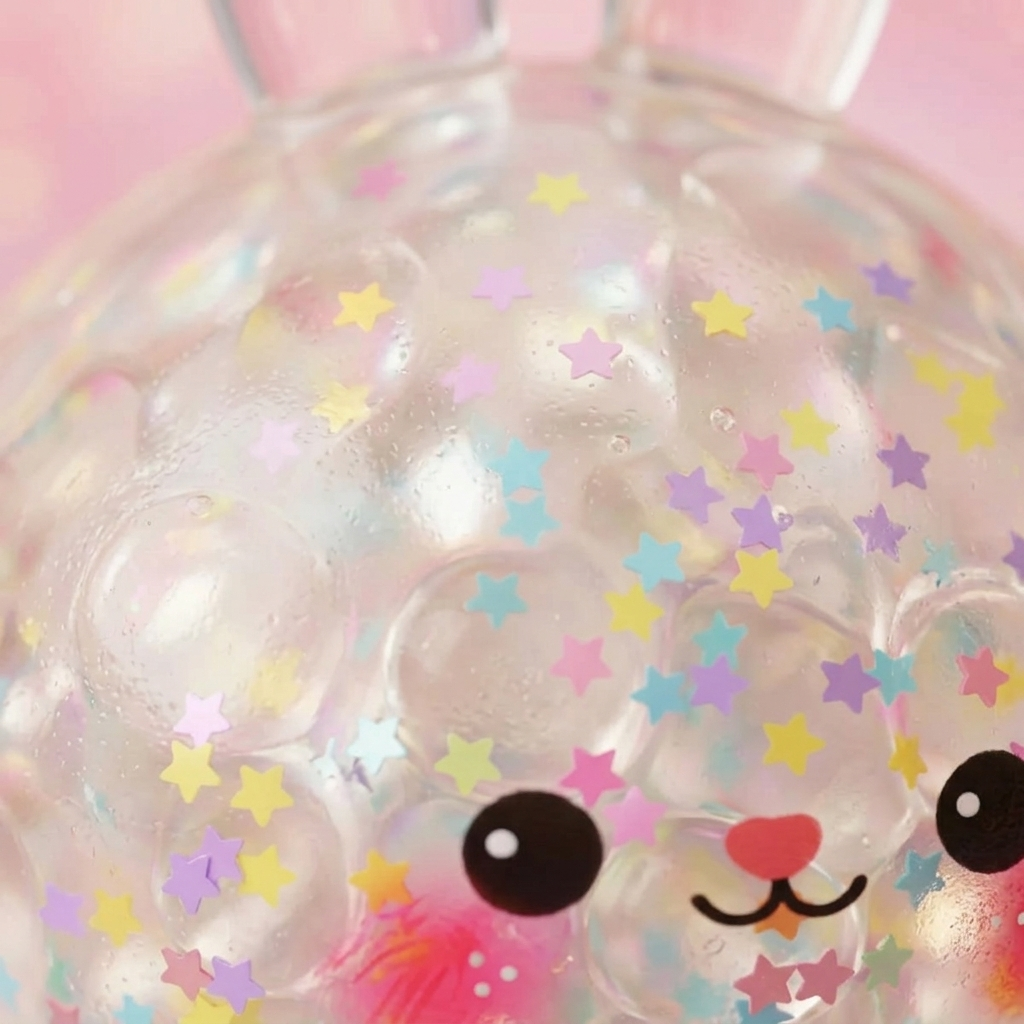 Dumpling Squishy Hase Bubble — Makro-Nahaufnahme der Textur