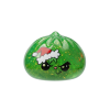 Glitter Dumpling Squishy Weihnachts-Miesepeter Grün beim Drücken, weiches Material
