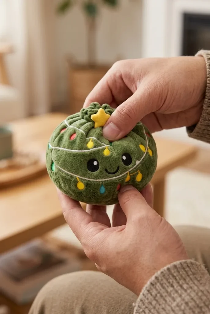 Christmas Tree Dumpling Squishy Glitzer beim Drücken