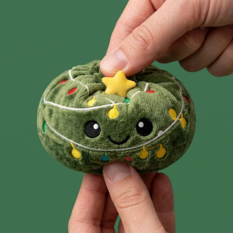 Christmas Tree Dumpling Squishy Glitzer — slow-rise Effekt, der Schaum federt langsam zurück