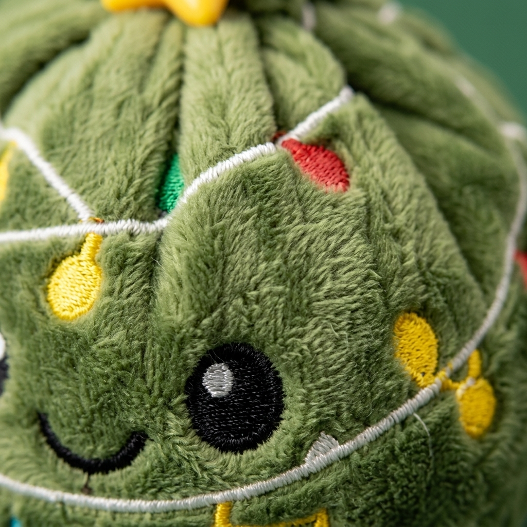 Christmas Tree Dumpling Squishy Glitzer — Makro-Nahaufnahme der Textur
