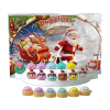 Dumpling Squishy Adventskalender Santa Schlitten 24 Teile beim Drücken, weiches Material