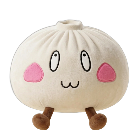 Dumpling Squishy XXL Fröhliches Gesicht beim Drücken, weiches Material
