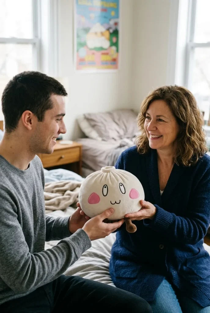 Dumpling Squishy XXL Fröhliches Gesicht als Geschenkidee