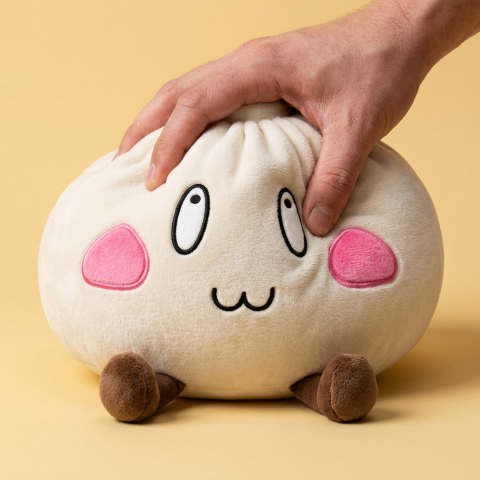 Dumpling Squishy XXL Fröhliches Gesicht — slow-rise Effekt, der Schaum federt langsam zurück