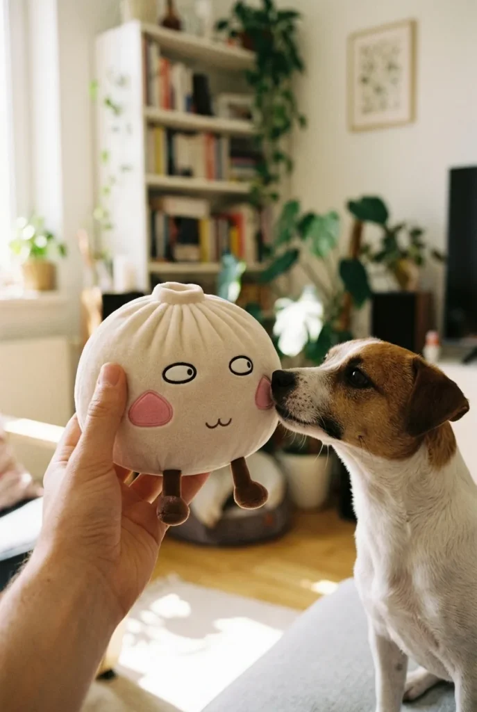 Dumpling Squishy XXL Stolz & Frech mit einem Kuscheltier