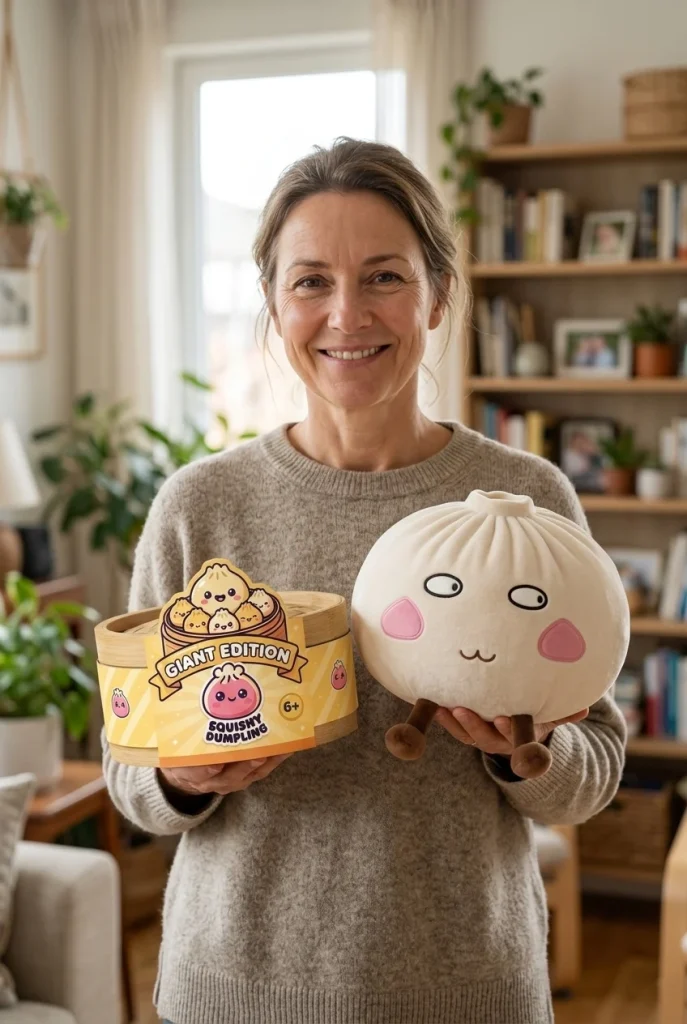 Dumpling Squishy XXL Stolz & Frech mit seiner Box