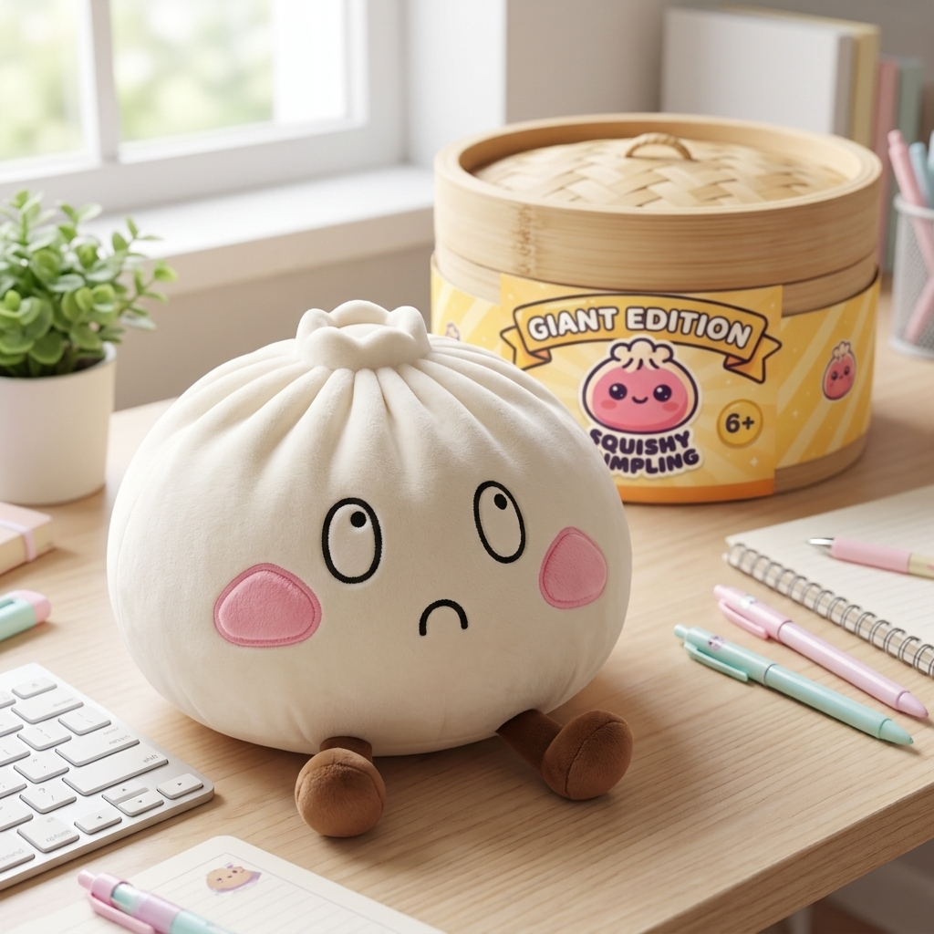 Squishy Dumpling XXL Traurig in seiner kawaii Umgebung