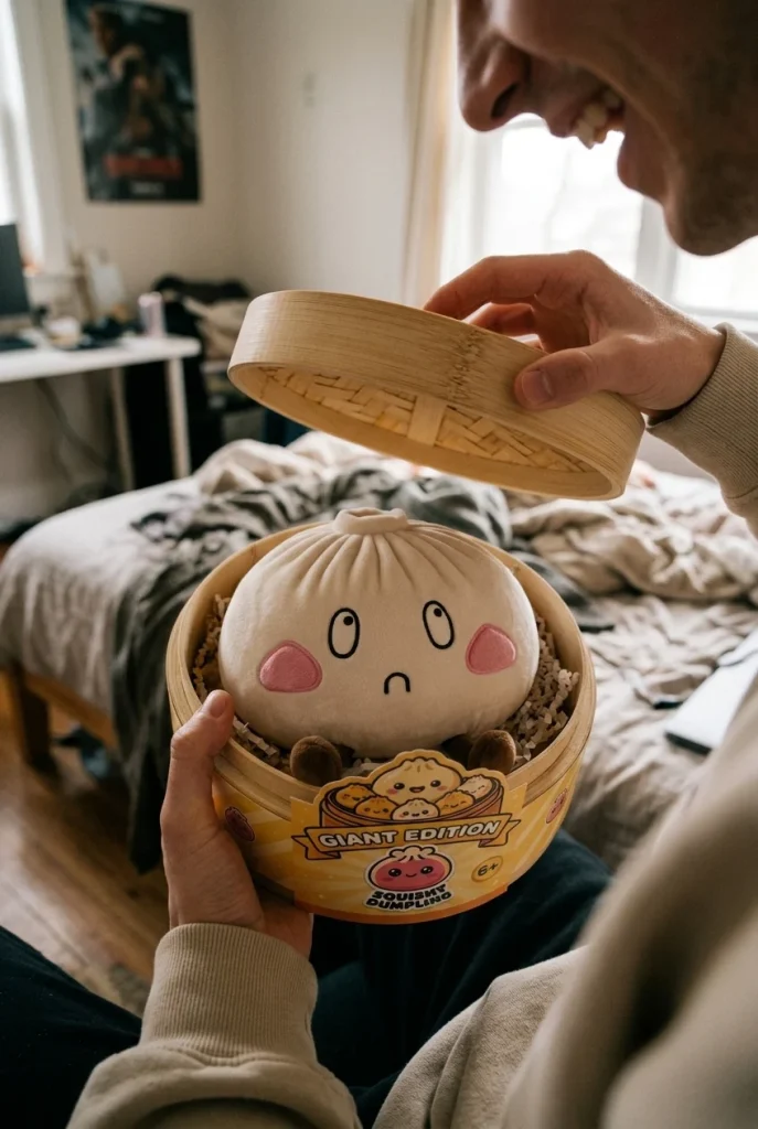 Squishy Dumpling XXL Traurig beim Auspacken