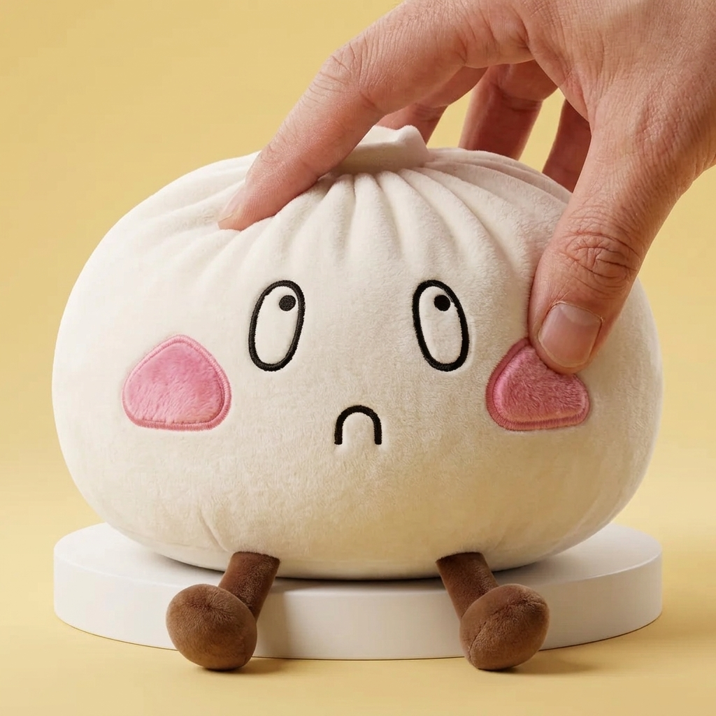 Squishy Dumpling XXL Traurig beim Drücken, weiches Material
