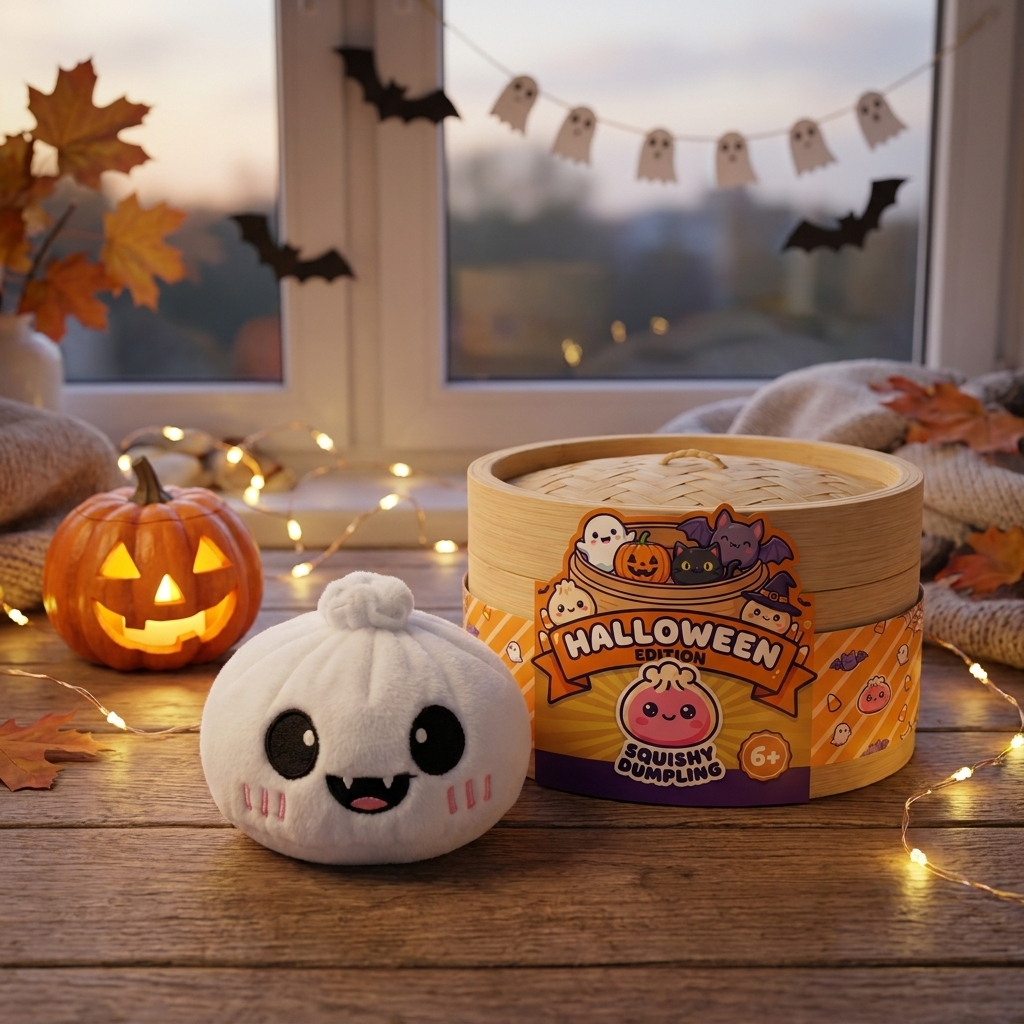 Dumpling Squishy Geist Halloween Mondschein in seiner kawaii Umgebung
