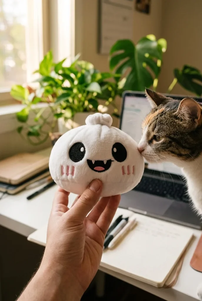 Dumpling Squishy Geist Halloween Mondschein mit einem Kuscheltier