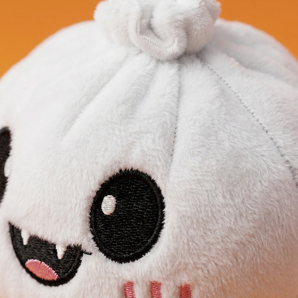 Dumpling Squishy Geist Halloween Mondschein — Makro-Nahaufnahme der Textur