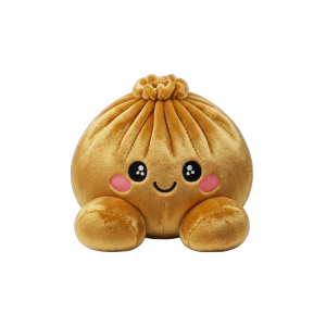 Squishy Dumpling Gold Royal beim Drücken, weiches Material