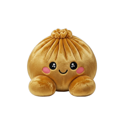 Squishy Dumpling Gold Royal beim Drücken, weiches Material